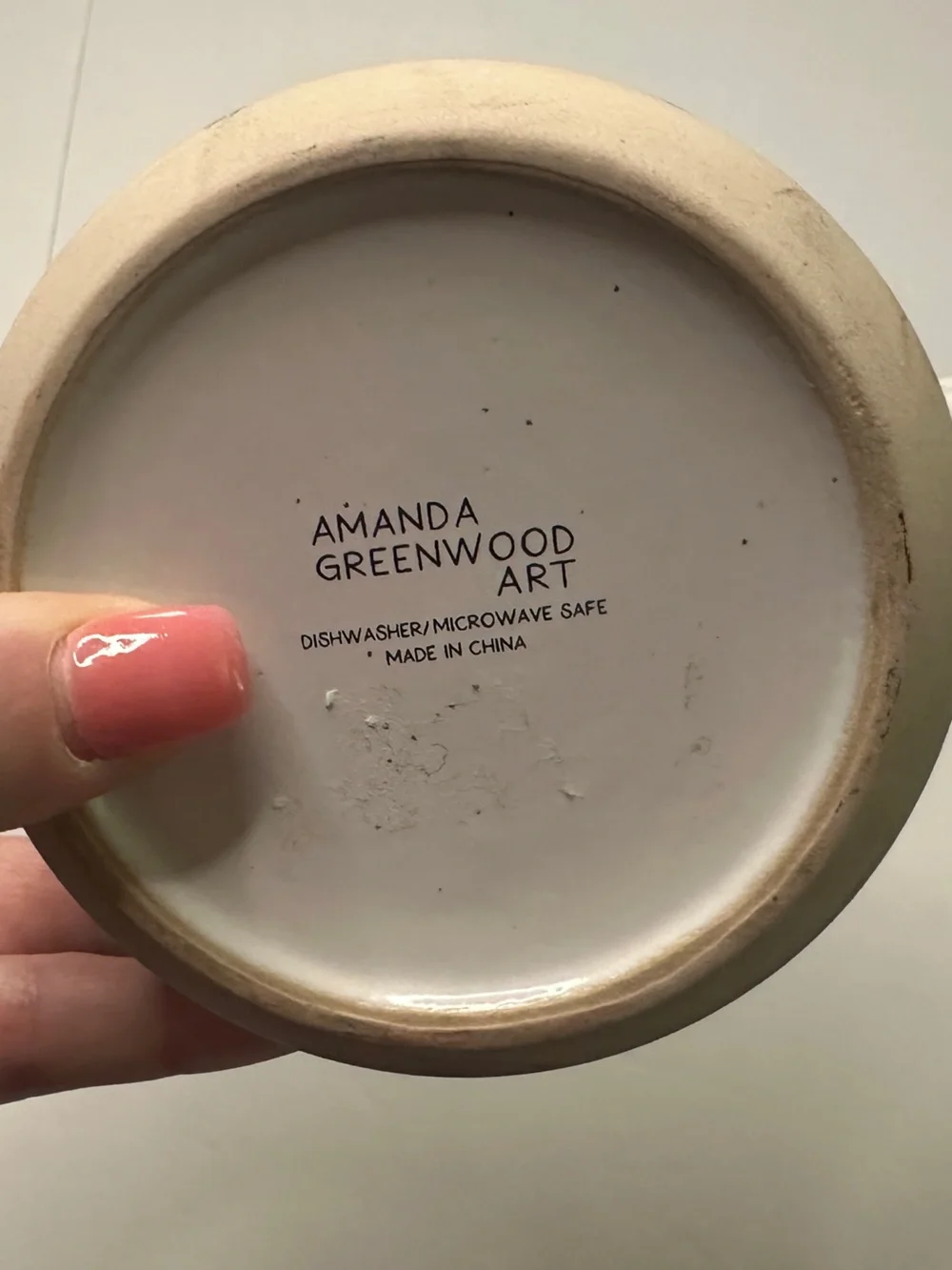 NWT Amanda Greenwood Designer Stack White Ceramic Accent Mug